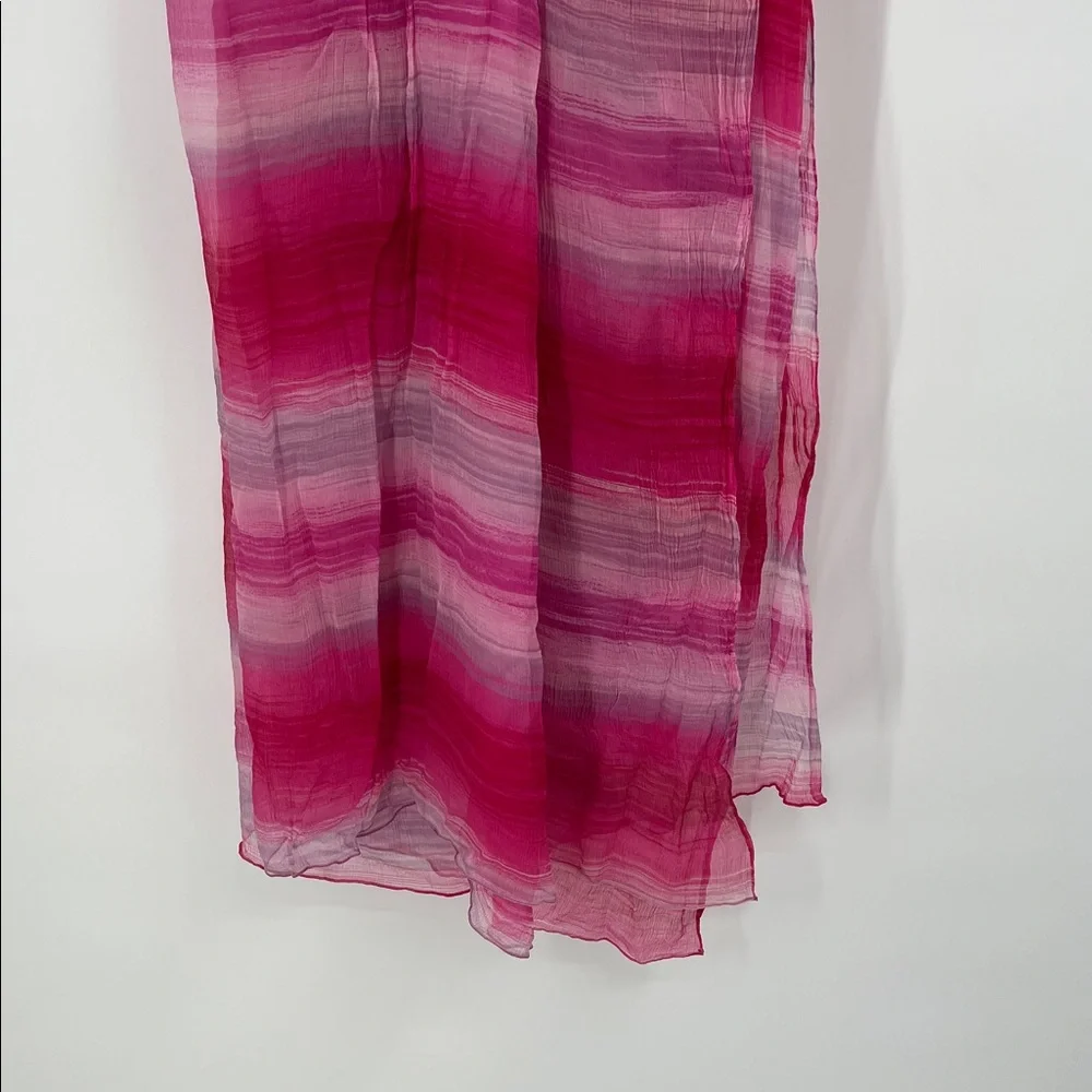 Pink Striped Large Scarf Wrap